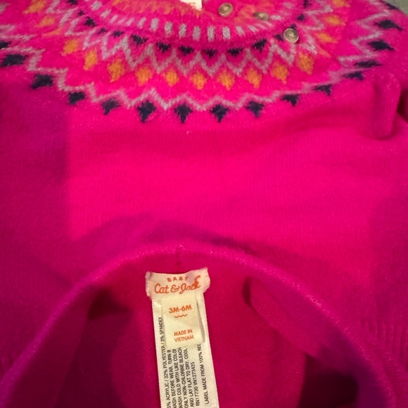 3-6 month Pink Knit Sweater Set - Picture 3 of 3